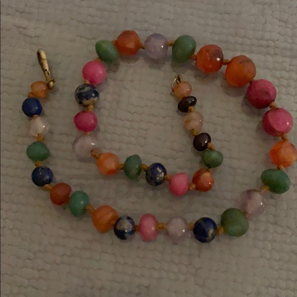 Multi colored stone necklace